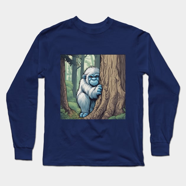 awkward yeti inspired Shy Sasquatch Long Sleeve T-Shirt by Fadedstar